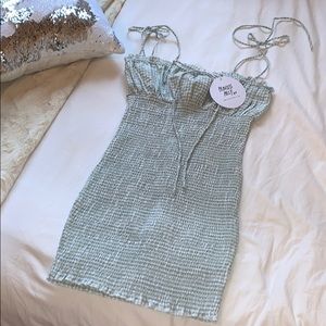 NWT Princess Polly Korina Mini Dress Green Gingham